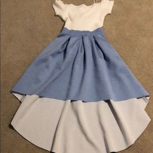 Papaya high low dress